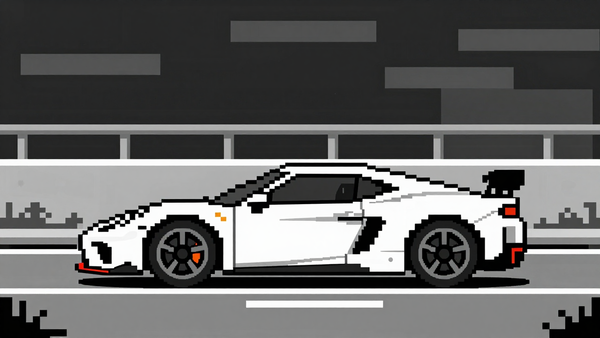 pixel art sportscar